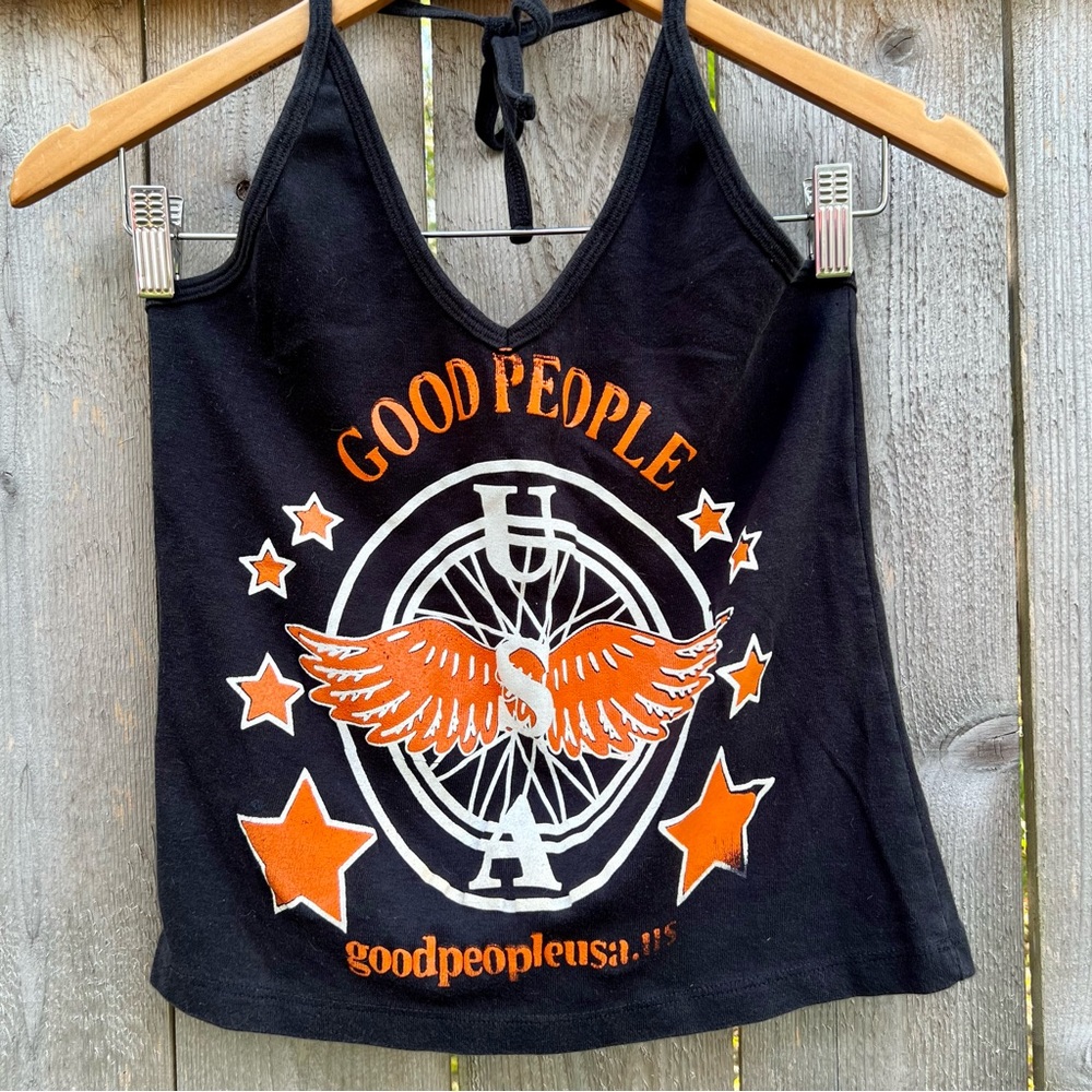 one of a kind black halter top